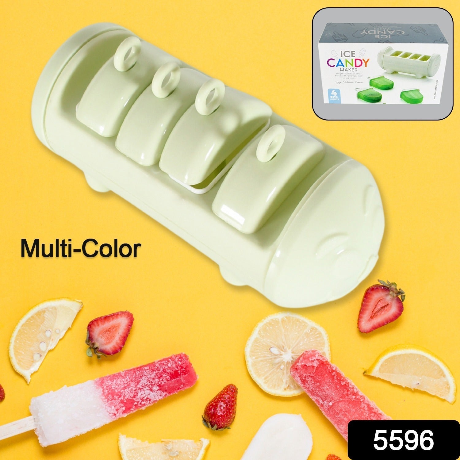5596 CARTOON SHAPE MOLD ICE CANDY, POPSICLE MOLD ICE, PLASTIC ICE CANDY MAKER KULFI MAKER MOLDS SET WITH 4 CUPS (1 PC / MULTICOLOR) 5596 CARTOON SHAPE MOLD ICE CANDY, POPSICLE MOLD ICE, PLASTIC ICE CANDY MAKER KULFI MAKER MOLDS SET WITH 4 CUPS (1 PC / MULTICOLOR)